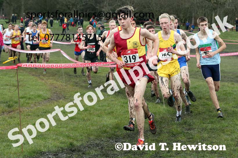 Senior boys, 2020 New Balance English Schools Champs., Sefton Park, Liverpool. Photo: David T. Hewitson/Sports for All Pics